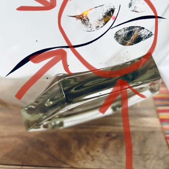 1960's Mid-Century Glass Pink/Gold
Floral Chip & Dip Bowl - Picture 9 of 10